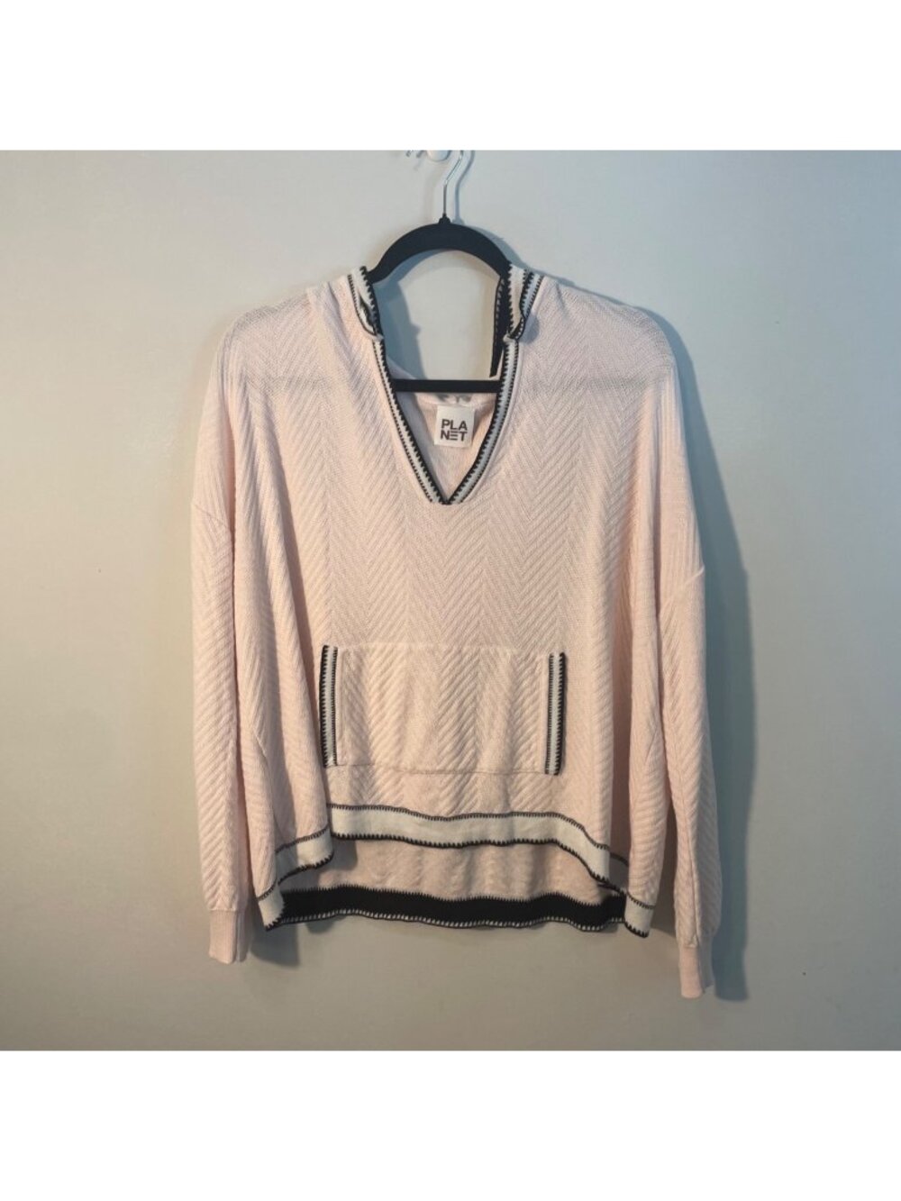 planet by Lauren g light pink chevron sweater